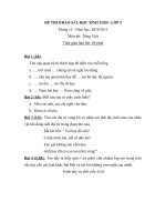 Bài soạn Đề khảo sát TV tháng 12