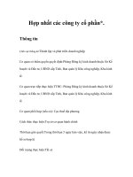 Tài liệu Hợp nhất các công ty cổ phần doc