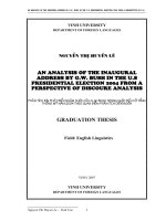 An analysis of the inaugural address by g w bush in the u s president election 2004 from a perspective of discoure analysis 