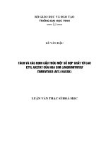 Tách và xác định cấu trúc một số hợp chất từ cao etyl axetat cua hoa sim ( rhodomyrtus tomentóa (AIT ) hask) 