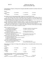 Tài liệu Đề thi trắc nghiệm tiếng Anh pptx