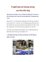 Tài liệu 8 nghề phụ nữ hưởng lương cao hơn đàn ông doc