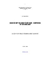 Quan hệ hợp tác kinh tế việt nam   campuchia từ 1979 đến 2007 