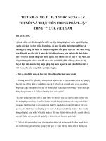 Tài liệu TIẾP NHẬN PHÁP LUẬT NƯỚC NGOÀI: LÝ THUYẾT VÀ THỰC TIỄN TRONG PHÁP LUẬT CÔNG TY CỦA VIỆT NAM pdf