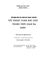 Mở rộng một bài toán quy hoạt nguyên với thuật toán được giải trong thời gian đa thức 