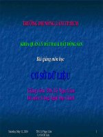 Bài giảng môn học cơ sở dữ liệu