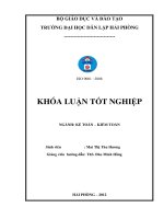 Hoàn thiện công tác kế toán doanh thu, chi phí và xác định kết quả kinh doanh tại công ty cổ phần hoàng long hải phòng 