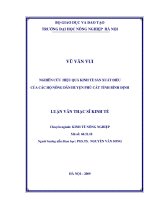 Nghiên cứu hiệu quả kinh tế sản xuất điều của các hộ nông dân huyện phù cát tỉnh bình định 