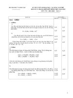 Tài liệu Đáp án đề thi Đại học môn Hóa khối A 2002 doc