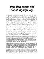 Tài liệu Đạo kinh doanh với doanh nghiệp Việt doc