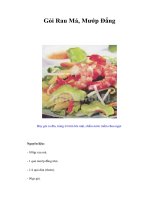 Tài liệu Gỏi Rau Má, Mướp Đắng pdf
