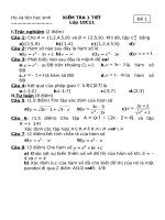 Bài giảng Kiểm tra 1 tiết chương 1,2 - Đại số 10 (09-10)