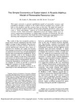 The simple economics of easter island   a ricardo malthus model of renewable resource use 