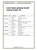 Bài soạn giao an chuan lơp 3 tuan 25