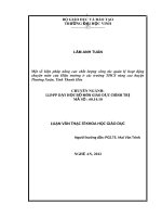 Một số biện pháp nâng cao chất lượng công tác quản lý hoạt động chuyên môn của hiệu trưởng ở các trường THCS vùng cao huyện thường xuân, tỉnh thanh hóa luận văn thạc sĩ 