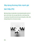 Tài liệu Xây dựng thương hiệu mạnh giá bán thấp (P2) docx