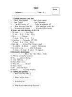 Tài liệu Đề KT Tiếng anh l5