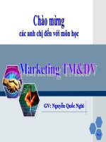 Tài liệu BÀI GIẢNG MARKETING TM & DV pptx