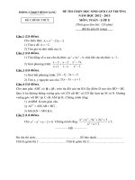 Đề thi hsg toán 8 Định kì