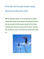 Tài liệu Phát đạt nhờ khuyên khách hàng... đừng mua hàng của mình pptx
