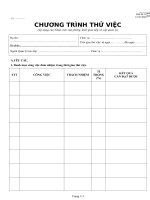 Tài liệu Chương trình thử việc ( Áp dụng cho nhân viên văn phòng và phối gián cấp quản lý) pdf