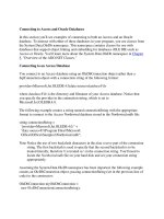 Tài liệu Connecting to Access and Oracle Databases docx