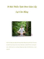 Tài liệu 10 Bài Thiền Tịnh Đơn Giản Lấy Lại Cân Bằng pdf