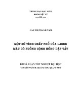 Một số tính chất phổ của laser màu có buồng cộng hưởng dập tắt luận văn tốt nghiệp đại học 
