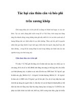 Tài liệu Tác hại của thừa cân và béo phì trên xương khớp ppt