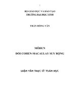 Môđun đối cohen macaulay suy rộng luận văn thạc sĩ toán học 
