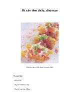 Tài liệu Bí xào tôm chấy, dừa nạo pptx