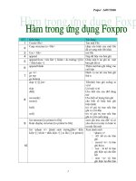 Tài liệu Hàm trong ứng dụng Foxpro docx