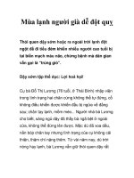 Tài liệu Mùa lạnh người già dễ đột quỵ doc