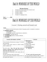 Tài liệu anh 8 - unit 14