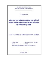 Đánh giá khả năng thích ứng của một số dòng, giống đậu tương trong điều kiện vụ đông và vụ xuân 