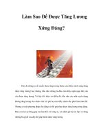 Tài liệu Làm Sao Để Được Tăng Lương Xứng Đáng? pdf