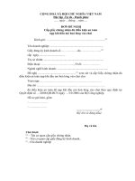 Tài liệu Đơn đề nghị cấp giấy chứng nhân pptx