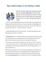 Tài liệu Bạn, khách hàng và con đường 3 chiều docx