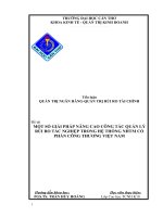 Giải pháp nâng cao công tác quản lý rủi ro tác nghiệp trong hệ thống NHTM cổ phần công thương việt nam 