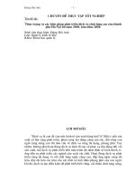 Thực trạng và các biện pháp phát triển dịch vụ chất lượng cao của thành phố hà nội tới năm 2010, tầm nhìn 2020 