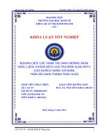 Nghiên cứu các nhân tố ảnh hưởng đến việc lựa chọn dịch vụ truyền hình MyTV của khách hàng cá nhân trên địa bàn thành phố huế 