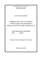 Nghiên cứu đề xuất các giải pháp sử dụng năng lượng tiết kiệm và hiệu quả cho công ty MDF vinafor gia lai 
