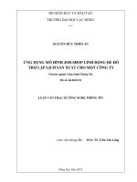 Ứng dụng mô hình job shop linh động để hỗ trợ lập lịch sản xuất cho một công ty 