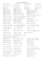 Bài soạn Bài tập tổng hợp về phương trình