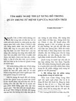 Tìm hiểu nghệ thuật xưng hô trong quân trung từ mệnh tập của nguyễn trãi 