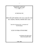 Một số lớp nhóm con tựa chuẩn tắc suy rộng trong nhóm hữu hạn 