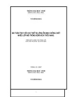 Bài toán truy hồi cho thiết bị lưỡng ổn định chồng chất nhiều lớp môi trường kerr kính thước nano 