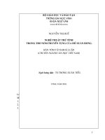 Nghệ thuật trữ tình thơ nôm truyền tụng của hồ xuân hương 