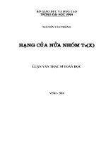 Hạng của nửa nhóm te(x) 