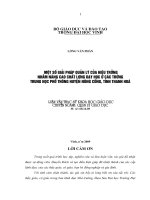 Một số giải pháp quản lý của hiệu trưởng nhằm nâng cao chất lượng dạy học ở các trường trung học phổ thông huyện nông cống, tỉnh thanh hoá 